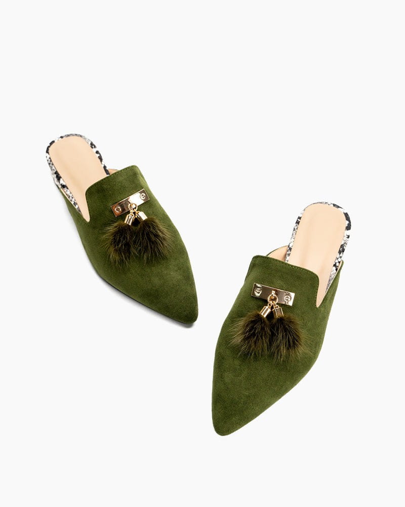 Flat Tassel Mules