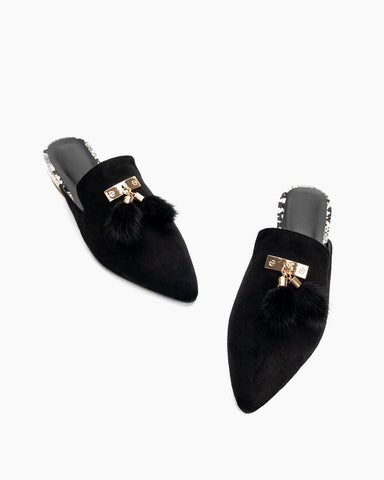 Flat Tassel Mules