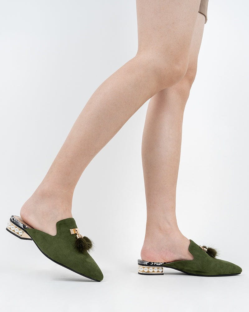 Flat Tassel Mules