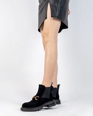Chelsea Platform Chunky Heel Elastic Lug Sole Ankle Boots