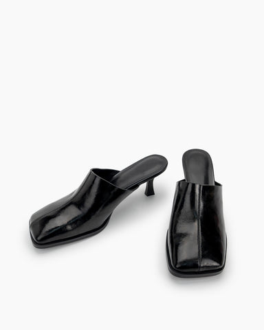 Square-Toe-Solid-Mule-Heeled-Slides