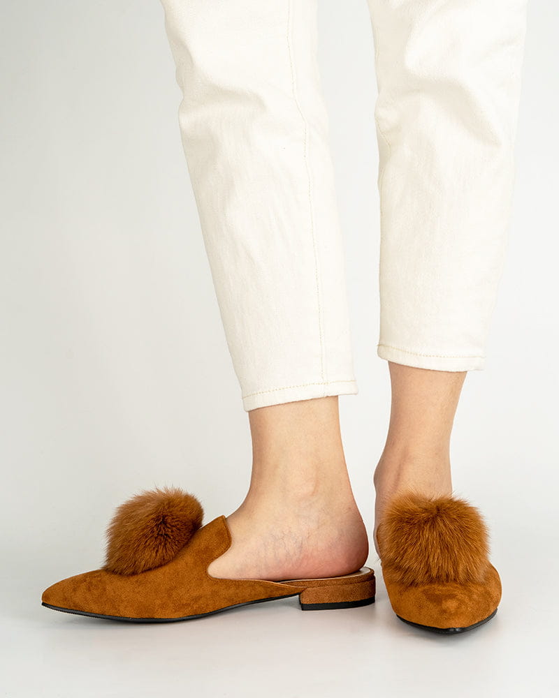 Slip On Backless Flat Heel Mules