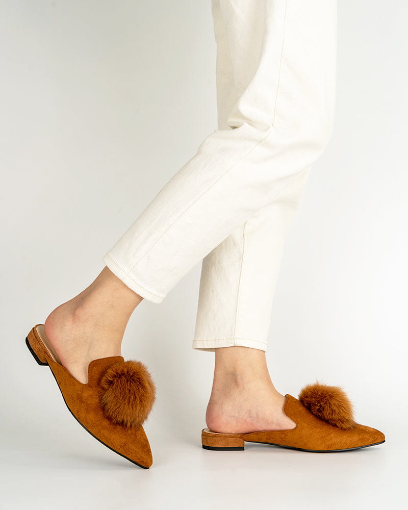 Slip On Backless Flat Heel Mules
