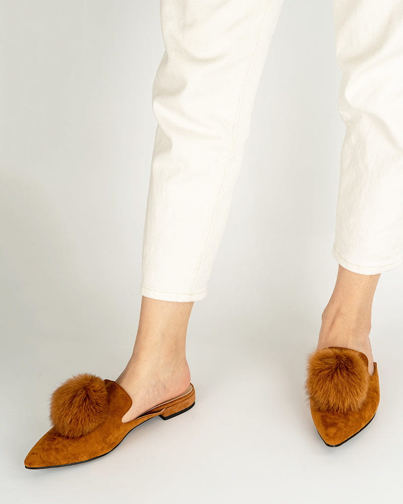 Slip On Backless Flat Heel Mules