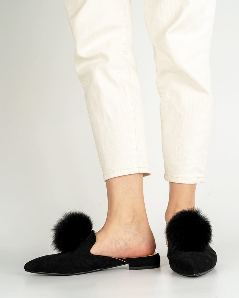 Slip On Backless Flat Heel Mules