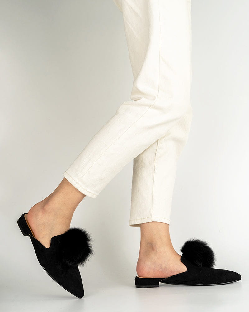 Slip On Backless Flat Heel Mules