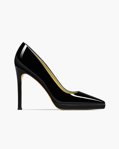 Sleek Patent Pointed-Toe Pumps for Daily and Evening Wear