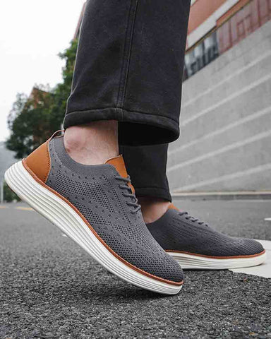 Men's Knit Wingtip Oxford Brogue Sneaker