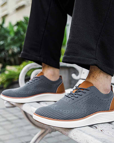 Men's Knit Wingtip Oxford Brogue Sneaker