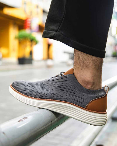 Men's Knit Wingtip Oxford Brogue Sneaker