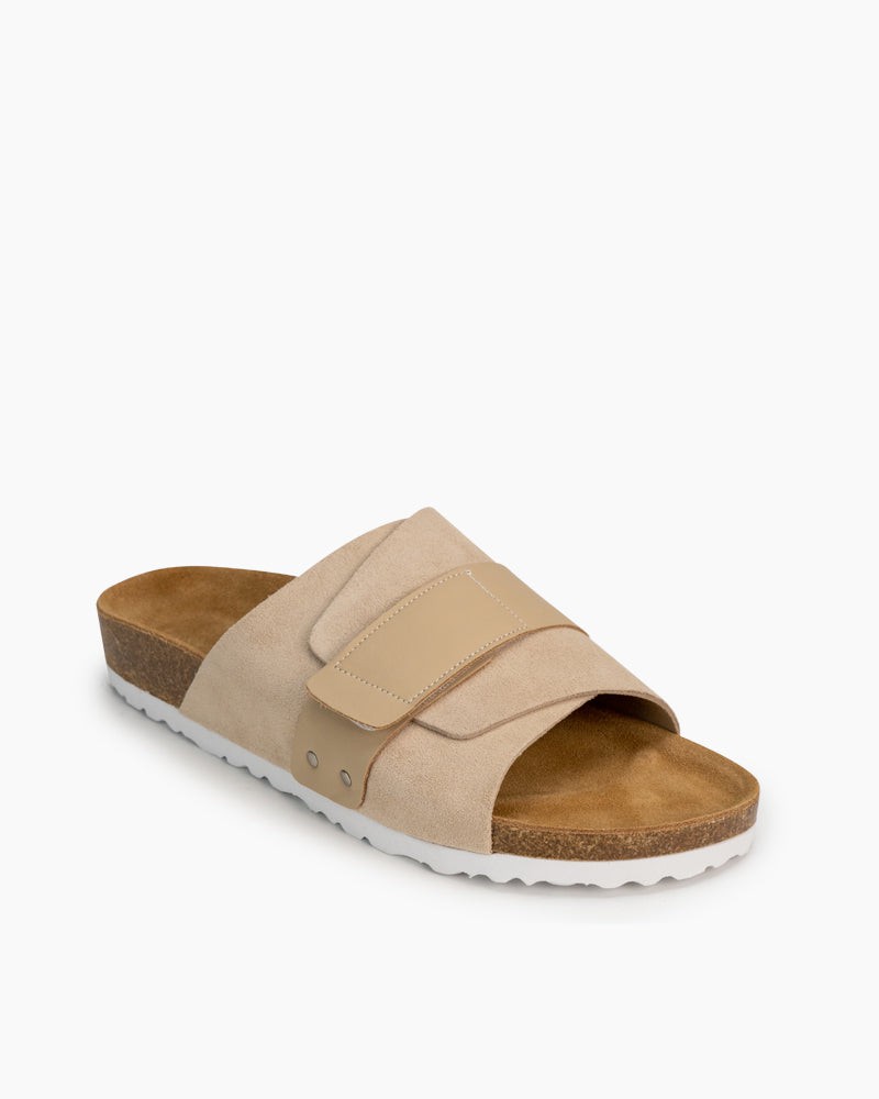 Men's-Fashion-Cork-Footbed-Leather-Slippers-Sandals