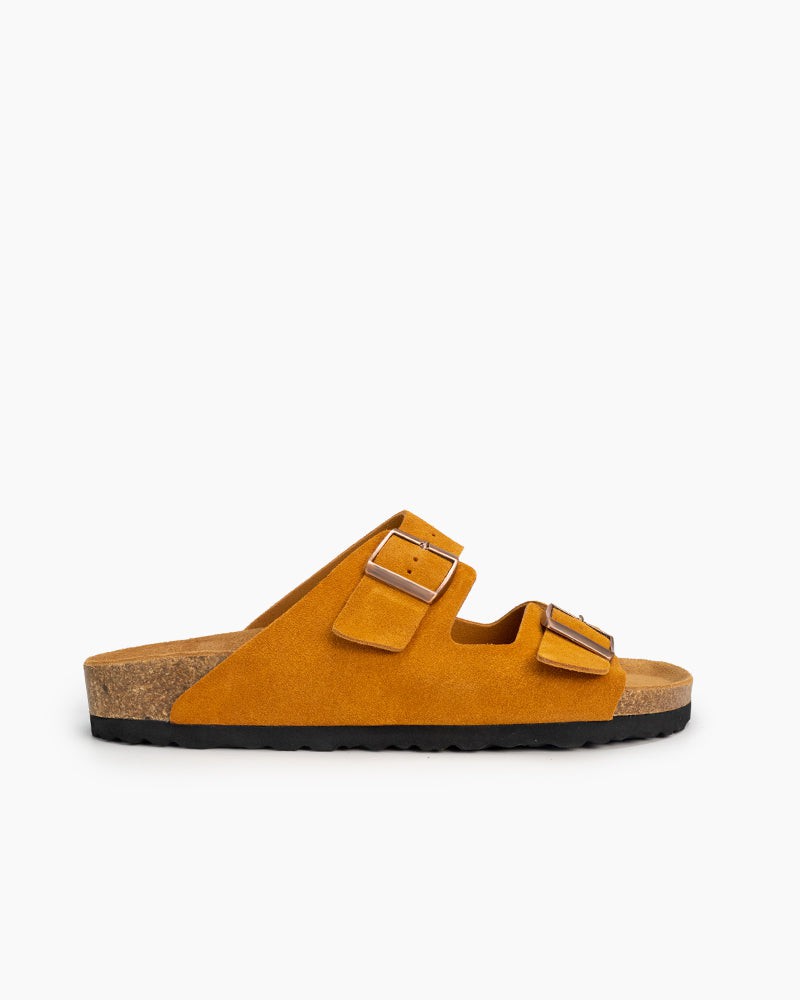 Men's-Adjustable-Buckle-Cork-Footbed-Suede-Slippers