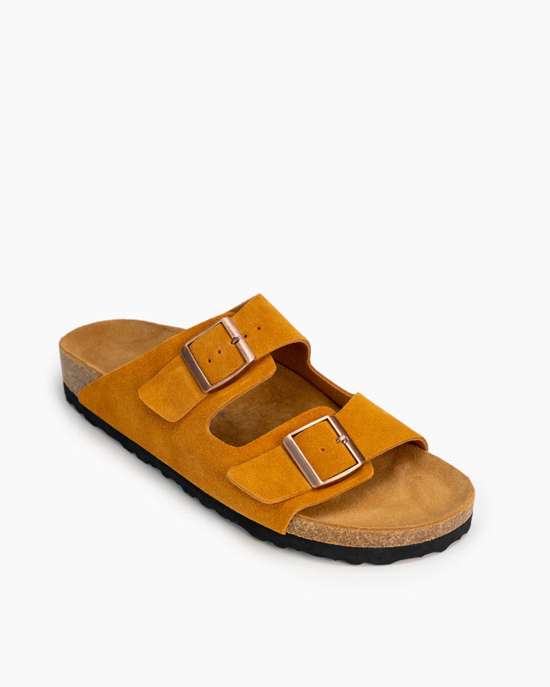 Men's-Adjustable-Buckle-Cork-Footbed-Suede-Slippers