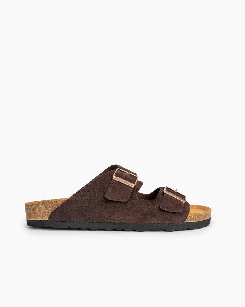 Men's-Adjustable-Buckle-Cork-Footbed-Suede-Slippers