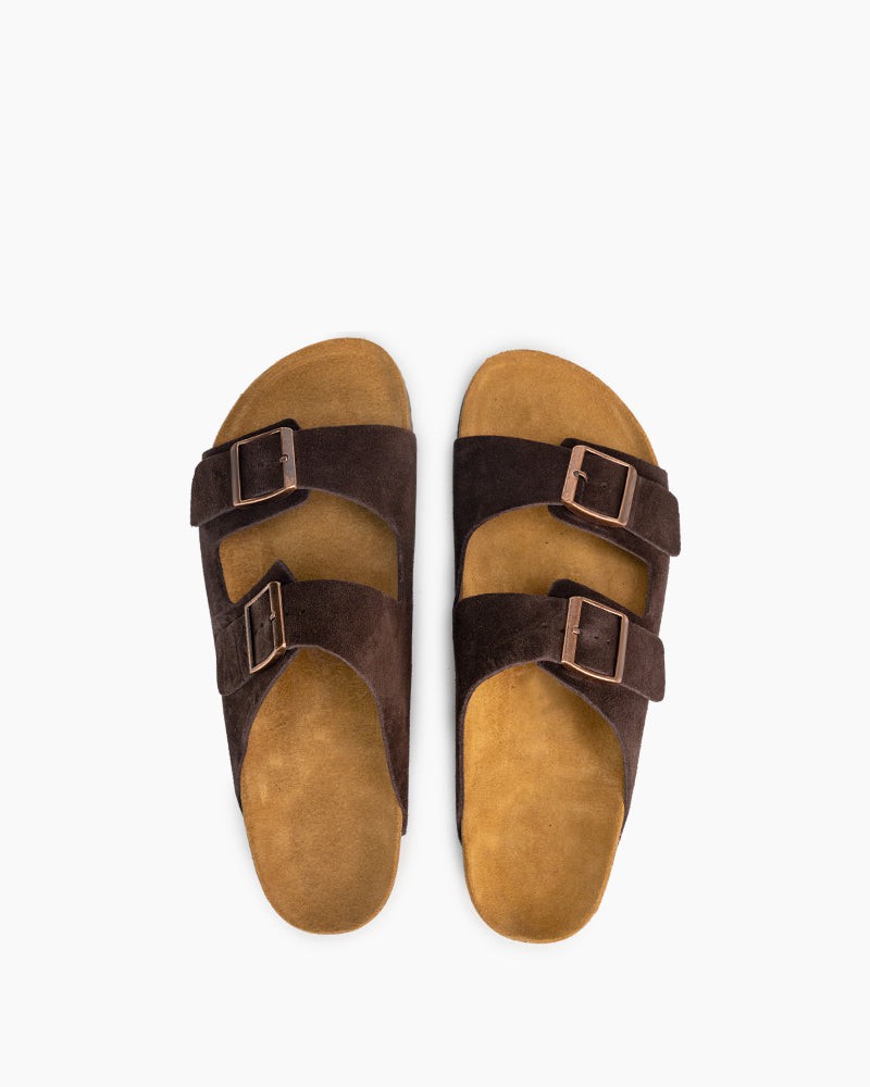 Men's-Adjustable-Buckle-Cork-Footbed-Suede-Slippers