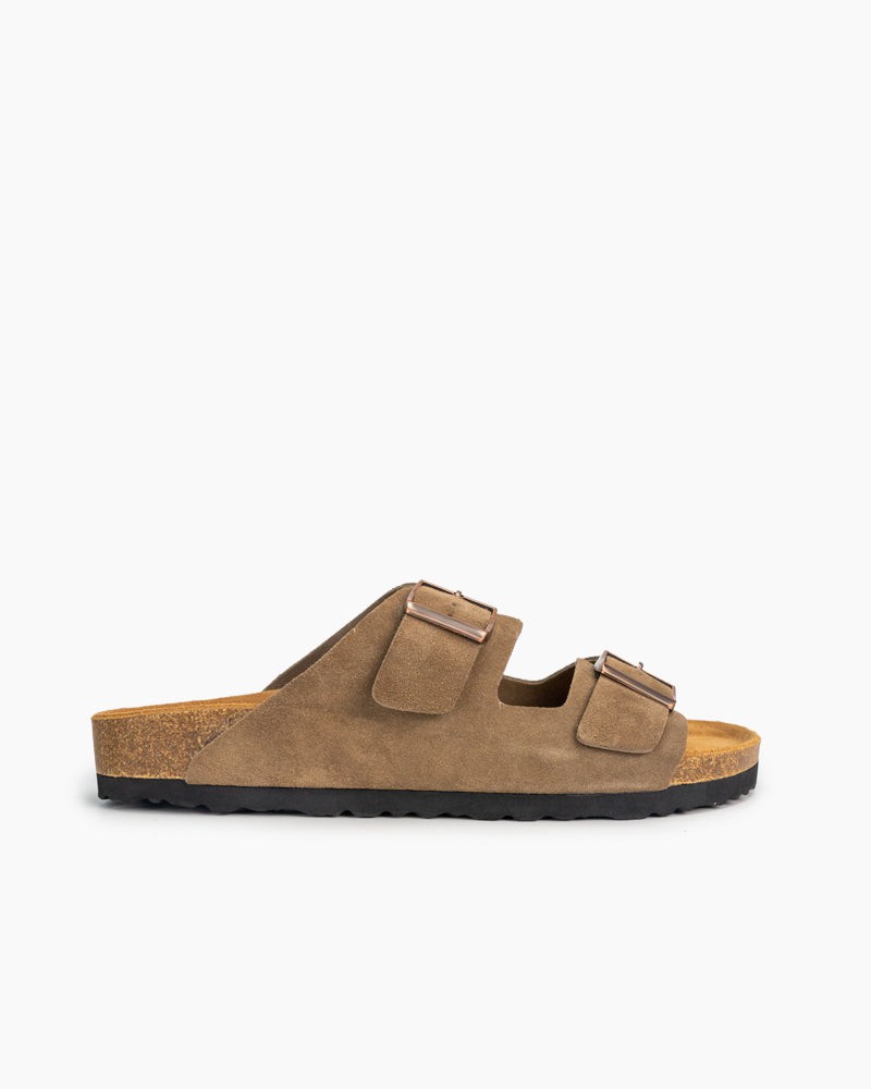 Men's-Adjustable-Buckle-Cork-Footbed-Suede-Slippers