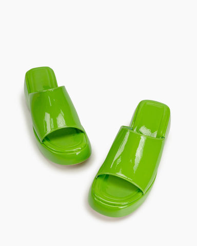 Patent Leather Sexy Wedge High Heel Platform Sandals