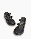 Studded Comfort Dressy Summer Platform Wedge Sandals