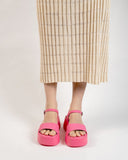 Ankle Strap Buckle Open Toe Platform Sandals