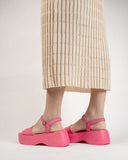 Ankle Strap Buckle Open Toe Platform Sandals