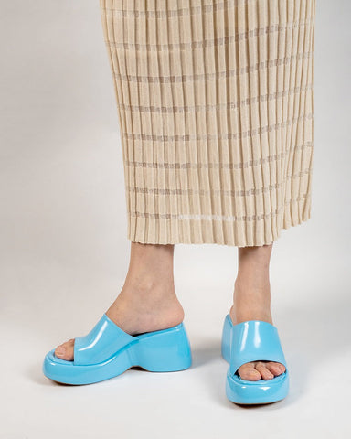 Patent Leather Sexy Wedge High Heel Platform Sandals