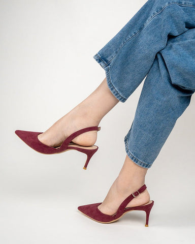 Minimalist-Suede-Pointed-Toe-Mid-Heel-Pumps