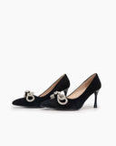 Rhinestones-Bowknot-Slip-on-Suede-Stiletto-Heel-Pumps