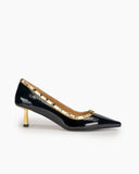 Rivets-Studded-Mid-Heel-Stilettos-Pumps