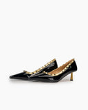 Rivets-Studded-Mid-Heel-Stilettos-Pumps