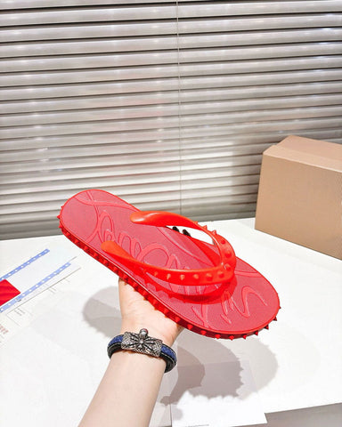 Casual Beach Rubber Studded Flip Flop Sandals