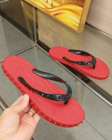 Casual Beach Rubber Studded Flip Flop Sandals