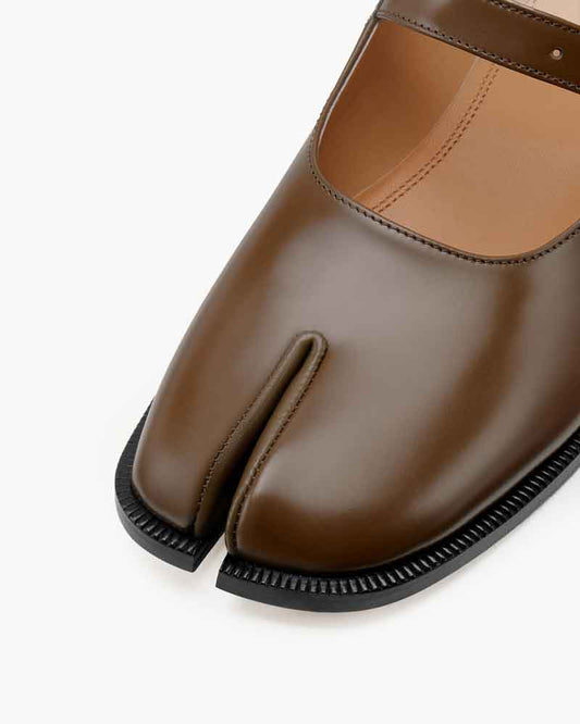 Tabi Chic Mary Jane Leather Ballet Shoes