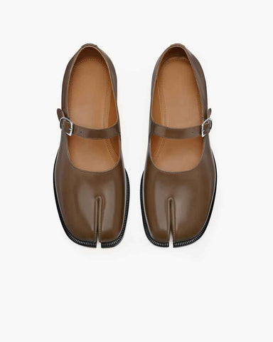 Tabi Chic Mary Jane Leather Ballet Shoes