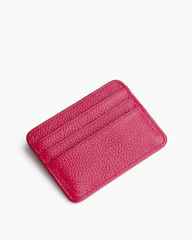 Slim Top Grain Leather Card Holder