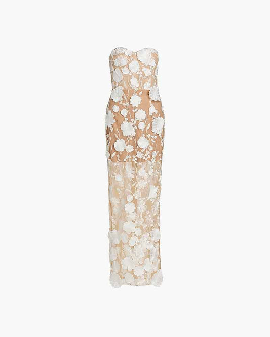 Romantic-Evening-Sheer-Floral-Strapless-Gown-5