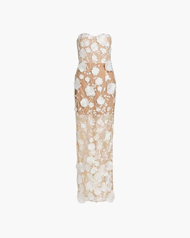 Romantic-Evening-Sheer-Floral-Strapless-Gown-5