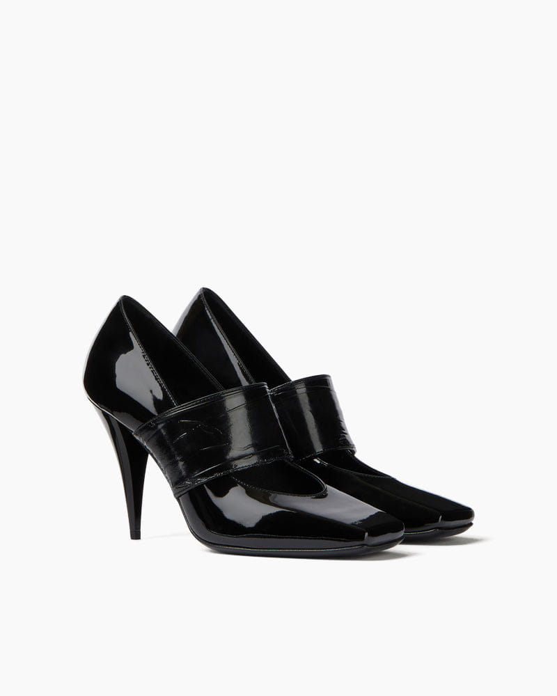 Women's Sliced Square Leather Pumps