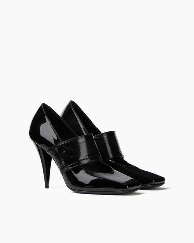 Women's Sliced Square Leather Pumps