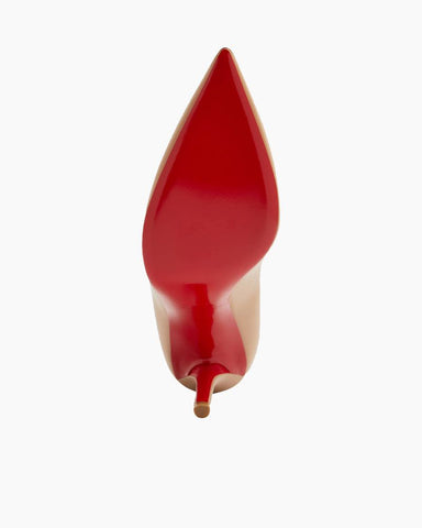 Apostrophy Leather Pointed Red-Sole Pumps