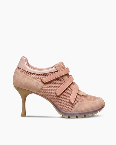 (Pre-sale) Breathable Mesh Triple-Strap Sneaker Heels