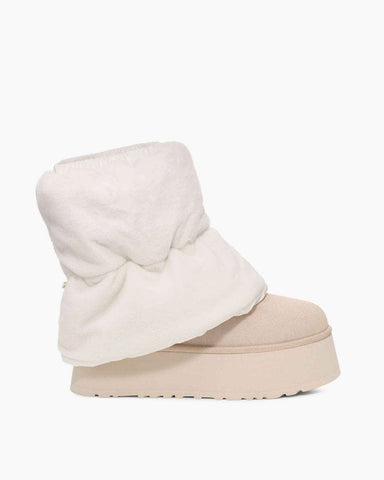 Women’s Puffy Quilted Fold-Over Winter Ankle Boots