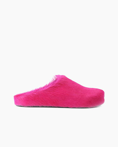 (Clean Up) Designer Real Fur Slides Clogs Mules Flat Luxury Slippers