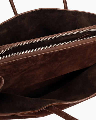 Modern Zip Closure Handbag Tubular Handles