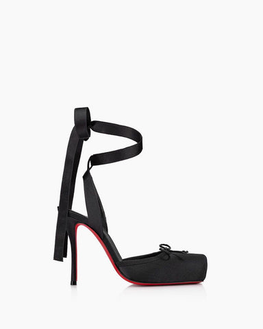 Bow-detailed Satin-crepe Heel Pumps