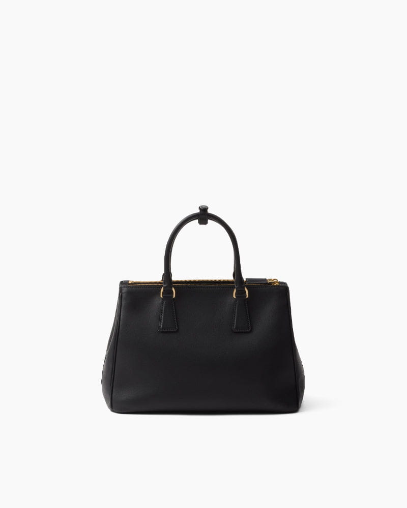 Black Soft Pebbled Grain Shoulder Handbag with Double Zip