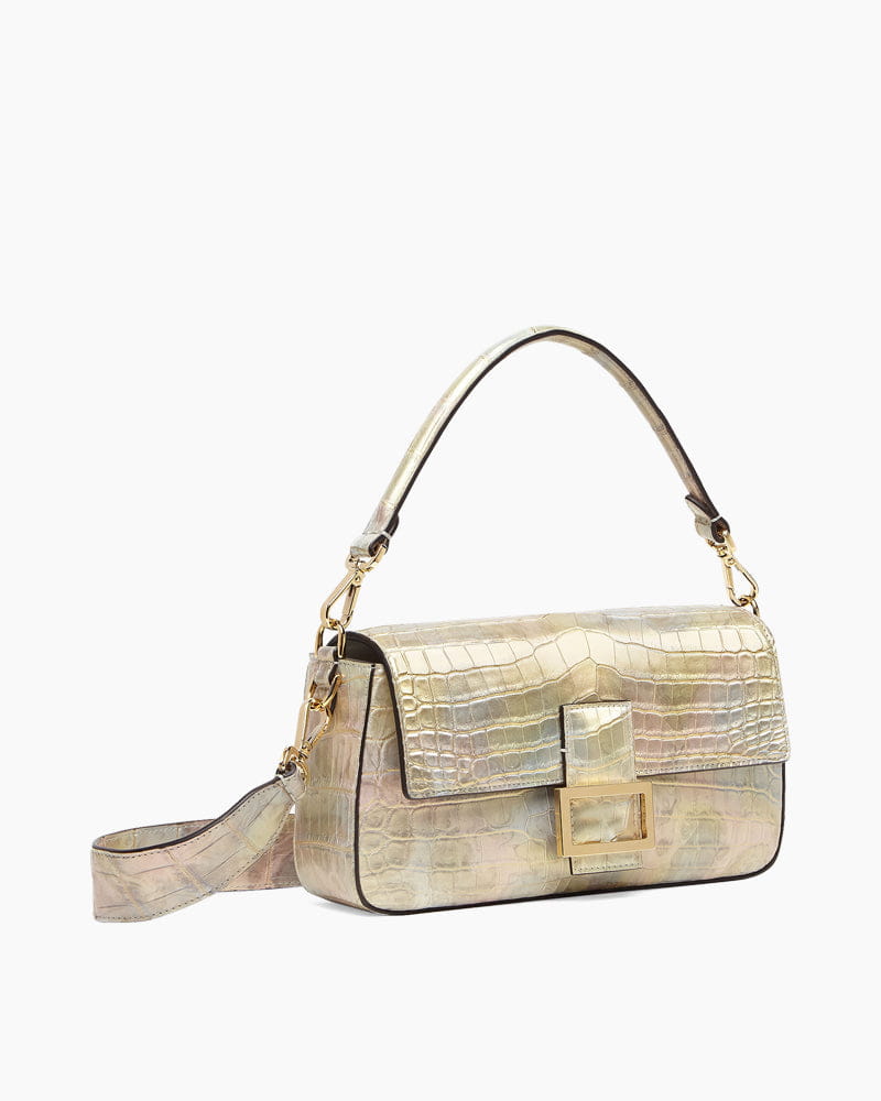 pre-salewomens-party-glam-metallic-crocodile-baguette