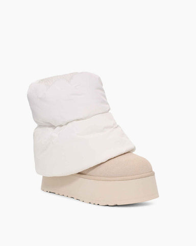 Women’s Puffy Quilted Fold-Over Winter Ankle Boots