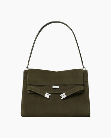 Boxy Top Handle Handbag Adjustable Strap