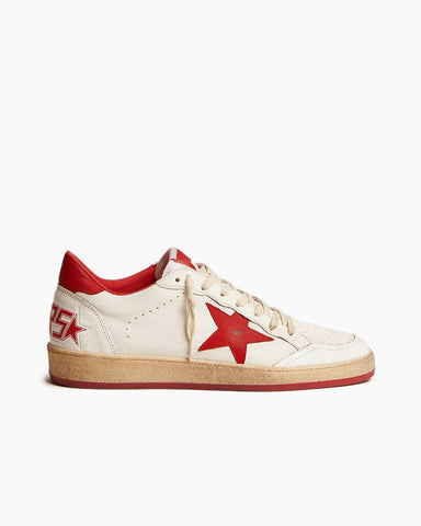 Women's White Nappa Leather Sneaker with Sneaker Tab