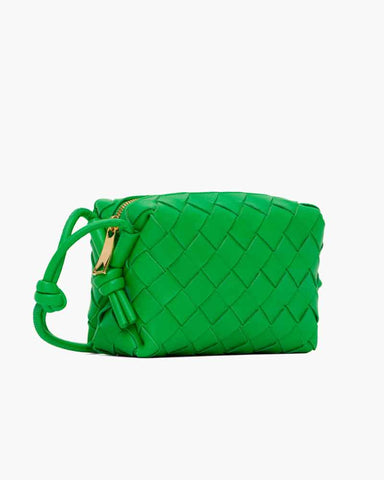 Small Green Crossbody Purse Zip Closure